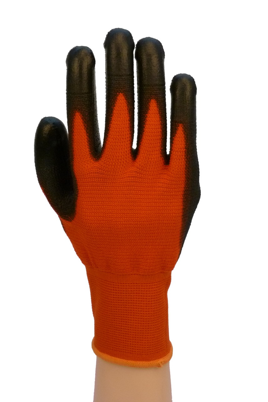 10" Black PU Palm Coated Gloves