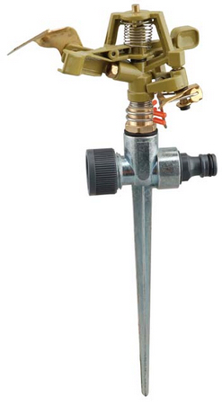 Zinc alloy  impulse sprinkler w/zinc spike