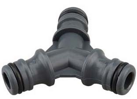 Three way hose coupling