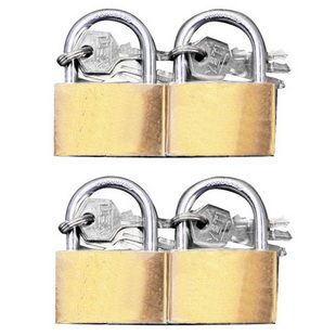 4PCS BRASS PADLOCK SET