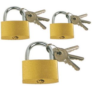 3PCS brass padlock set