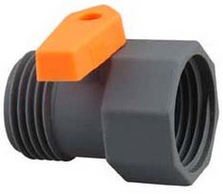 One way hose coupling with side valve