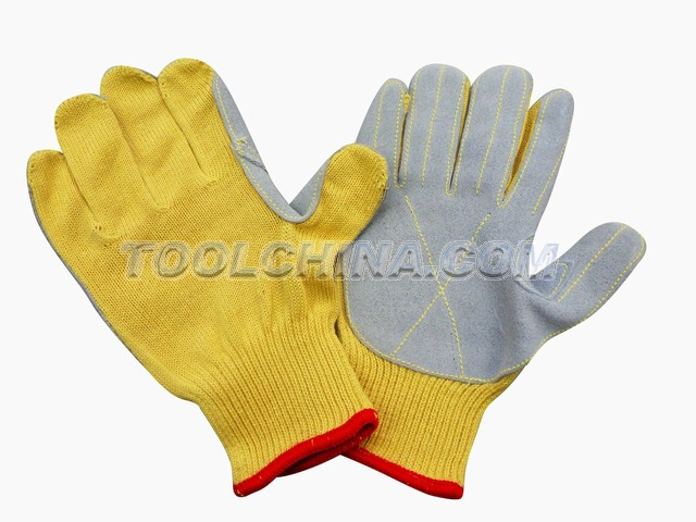 Satety Gloves,PPTA,cow split leather