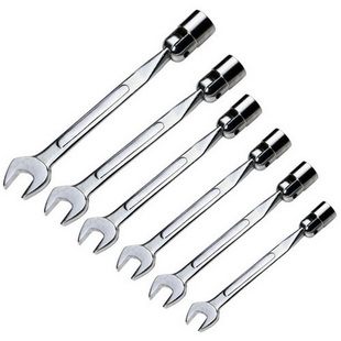 6 PCS FLEXIBLE COMBINATION SOCKET WRENCH set