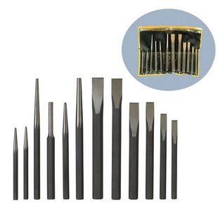 12pcs Chisel and punch set