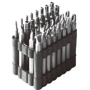 32PCS. PROFI - BIT SET, 75MM LONG