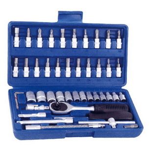 46 PCS 1/4" DR. SOCKETS AND BITS SET