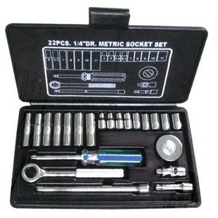 22 PCS 1/4" DR. SOCKETS SET