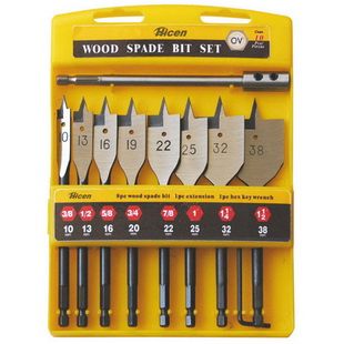 10 PCS FLAT WOOD BITS SET