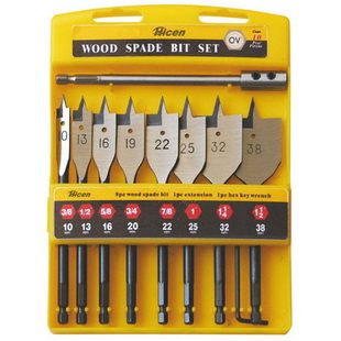 10 PCS FLAT WOOD BITS SET