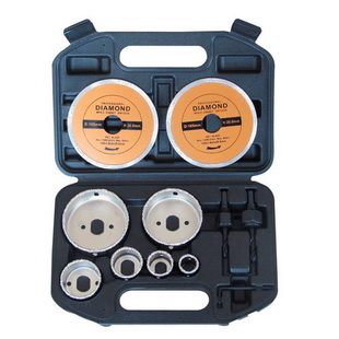 11 PCS HOLE SAW AND DIAMOND DISC SET