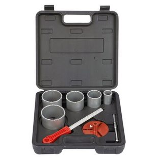 8 PCS CARBIDE GRIT HOLE SAW SET