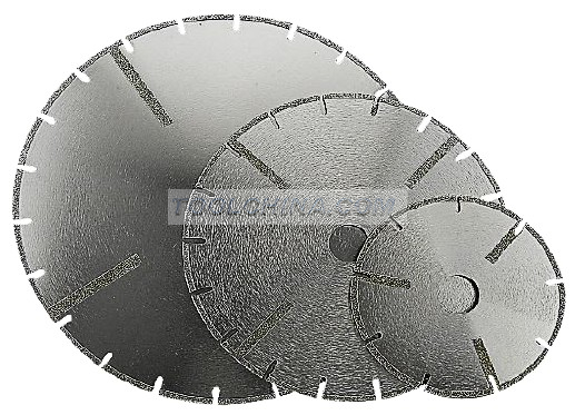 Electroplated Diamond Blade cutting blade U slot with DOUBLE SIDE STRAIGHT REINFORCING RIB